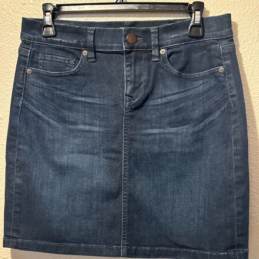 Ann Taylor Loft Dark Blue Denim Skirt